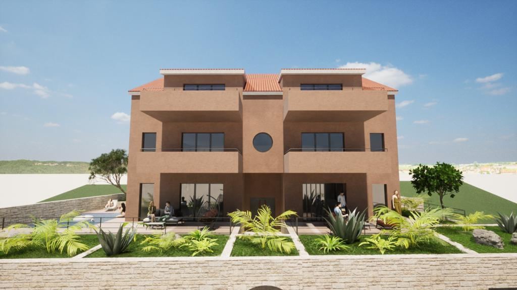 Front rendering of the Sevid Apartments development
